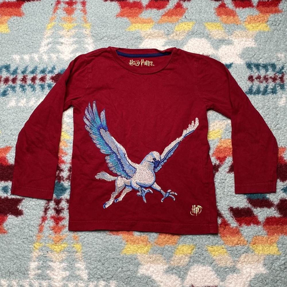 Mini Boden x Harry Potter Buckbeak embroidered long sleeve shirt